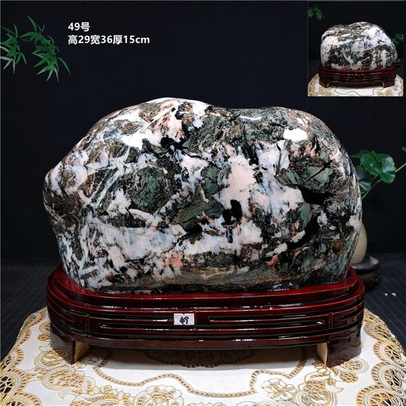七彩石摆件黄河石青海原石天然彩色国画奇石观赏收藏家居装饰摆件