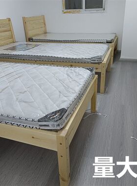 家用实木双人床单人松木床硬板床经济型架子床1.2米1.5米1.8米