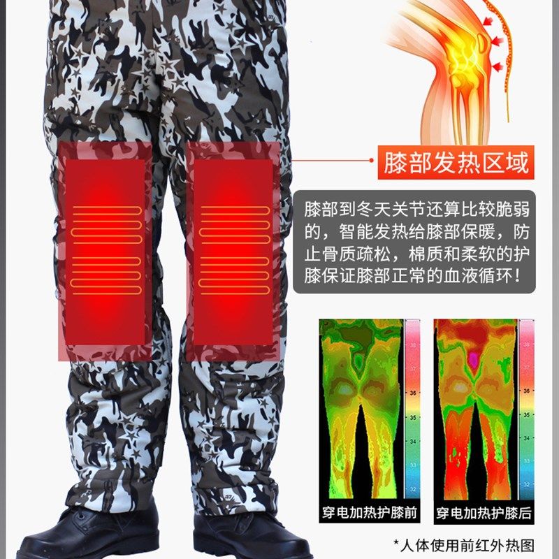 摩托车充电发热护膝骑行防风保暖护具男电动车防寒挡风护腿女冬季