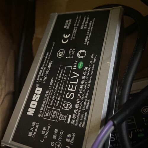 MOSO茂硕60W防水电源PHC-060M062电源输出30-62V 0.97A