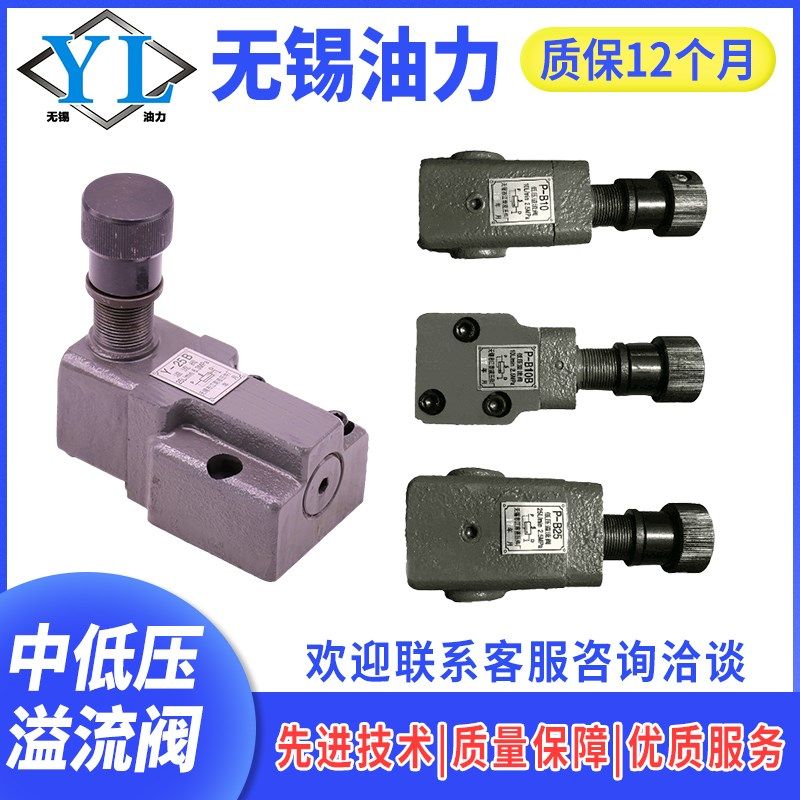 低压溢流阀P-B10B/B25B/B63B管式板式溢流阀Y1/Y-10B/25B/63B/100