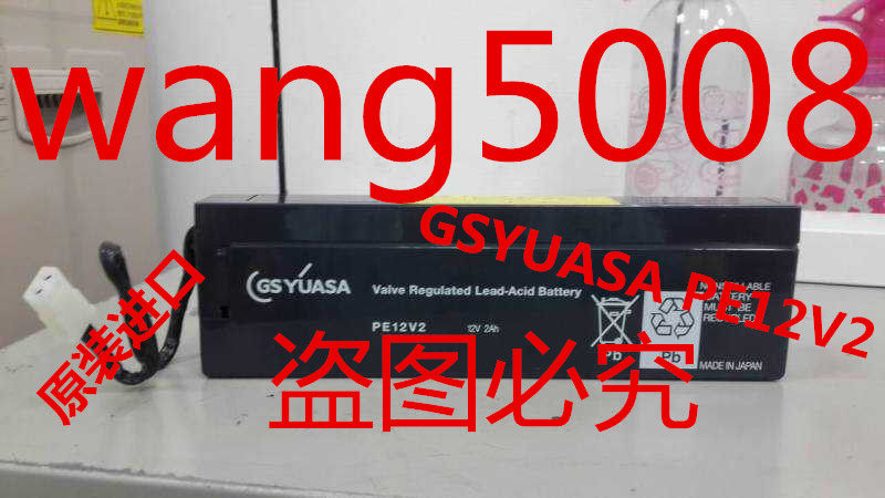 日本进口GS YUASA PE12V2蓄电池12V2AH医疗设备仪器 光电设备电池