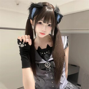 程铭假发女长发冷棕色长直发自然小圆不圆平替校园jk网红全头套式