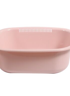 加厚塑料长方盆脸盆洗漱盆沥水盆蔬菜水果盆子家用宿舍宝宝洗脸盆