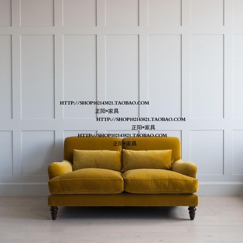 比利时法式乡村布艺单人双人三人位沙发样板房酒店咖啡厅家具超赞