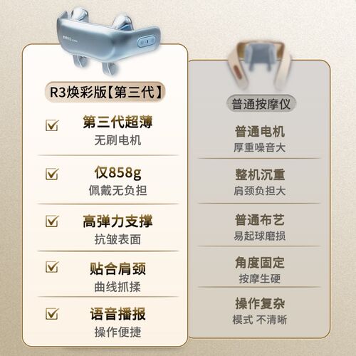 重磅新品妙界R3焕彩版肩颈按摩仪斜方肌腰部背部肩膀颈椎按摩器