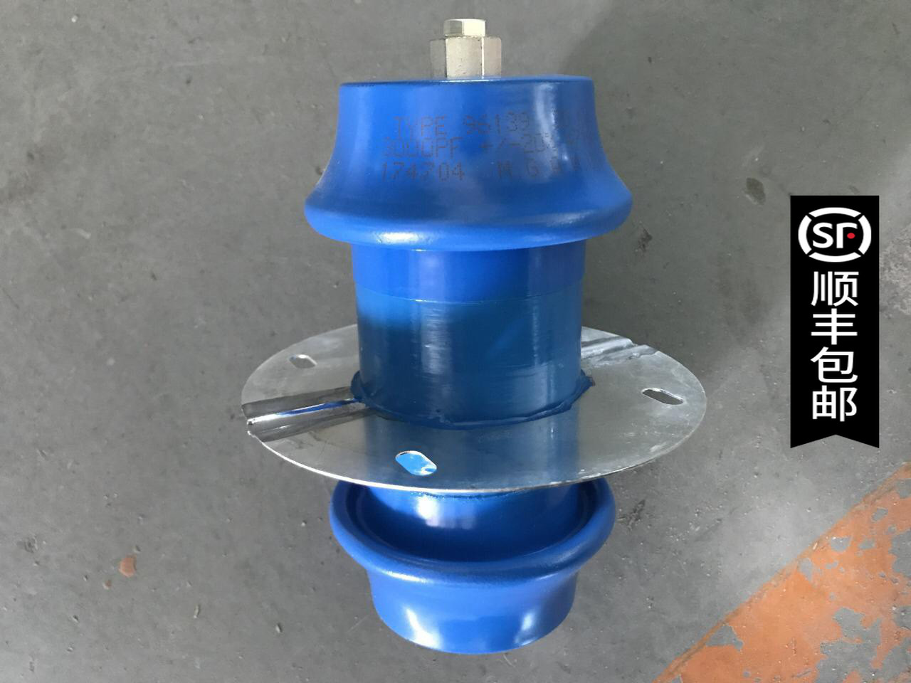 德一射频烘干机穿心电容860 20KV 3000 PF高功率陶瓷穿芯电容