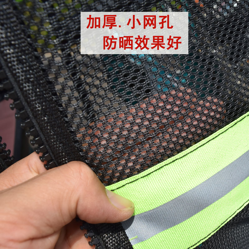 电动三轮车雨棚车篷遮阳防晒帘加厚黑网纱小网眼孔不防雨防蚊虫帘