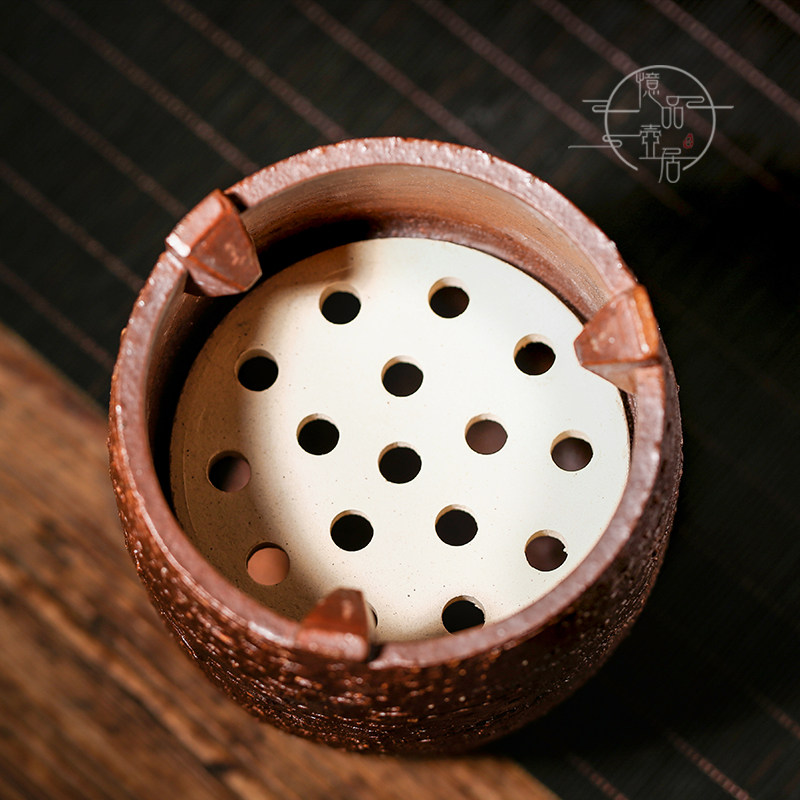 纯手工柴烧炭炉户外烧水泡茶小火橄榄碳炉日式家用风炉围炉煮茶器