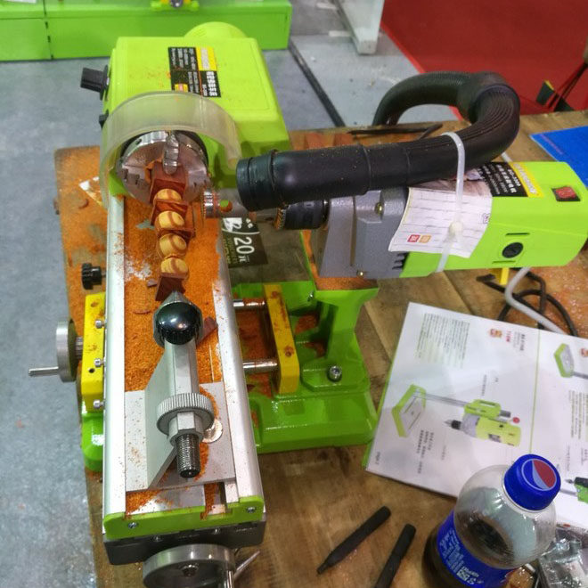 佛珠机小型DIY木工微型车床台钻 迷你强3309微型打磨桶珠圆珠车床