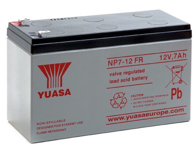 现货YUASA汤浅NP7-12FR 12V7AH应急电源 门禁 UPS电源用蓄电池