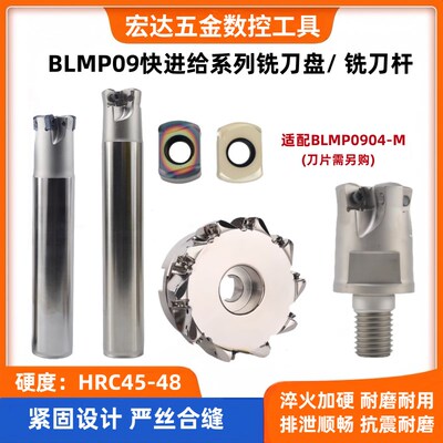 TEBL09铣刀盘BLMP0904R快进给铣刀杆TFMBL开粗锁牙头内冷出水刀杆