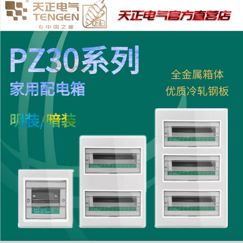 天正家用PZ30配电箱强电箱明装暗装空开关箱漏电空开盒工业照明箱