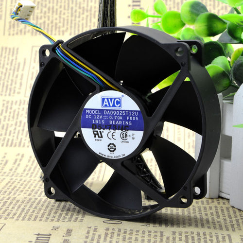 AVC 9025 9CM 12V 0.7A电脑CPU机箱大风力PWM四针风扇DA09025T12U