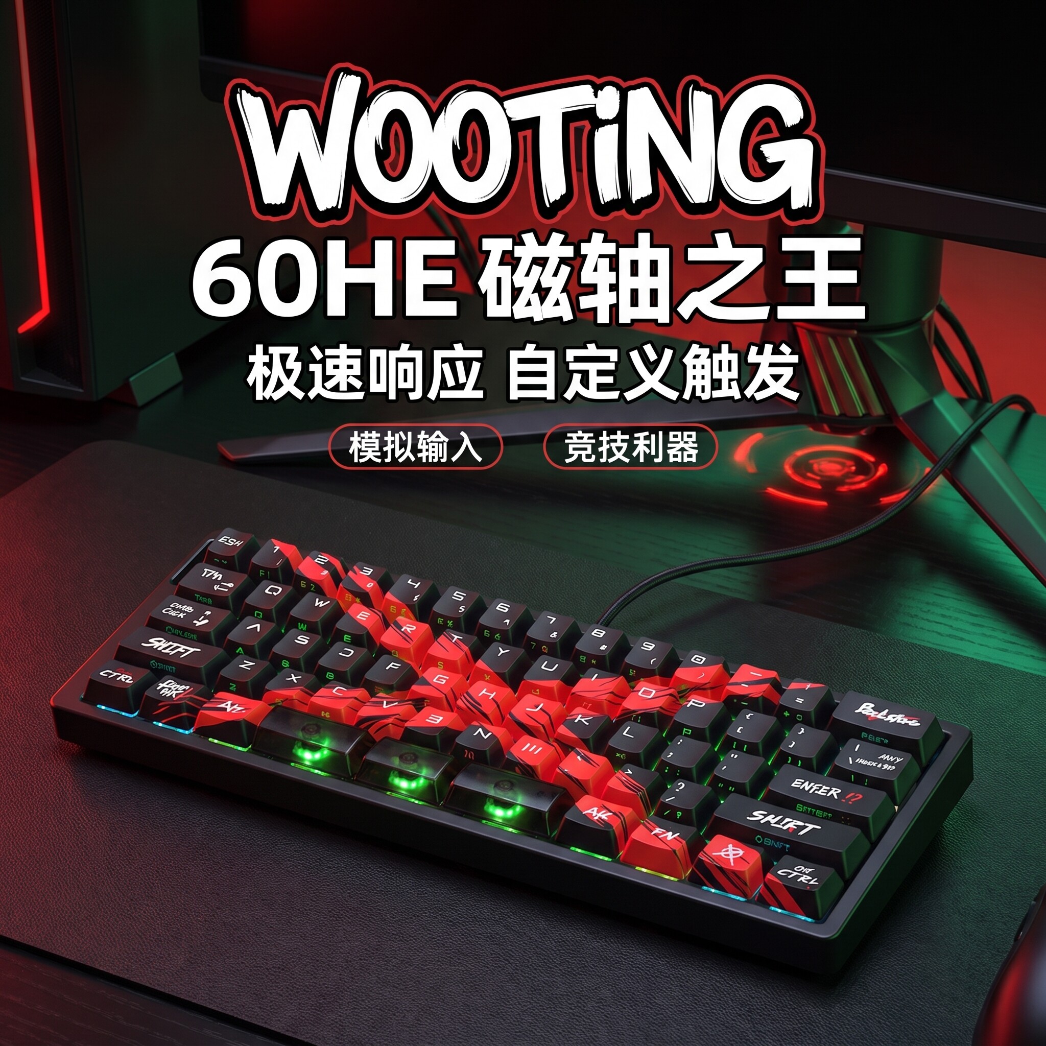 Wooting60hev2客制化游戏键盘图片