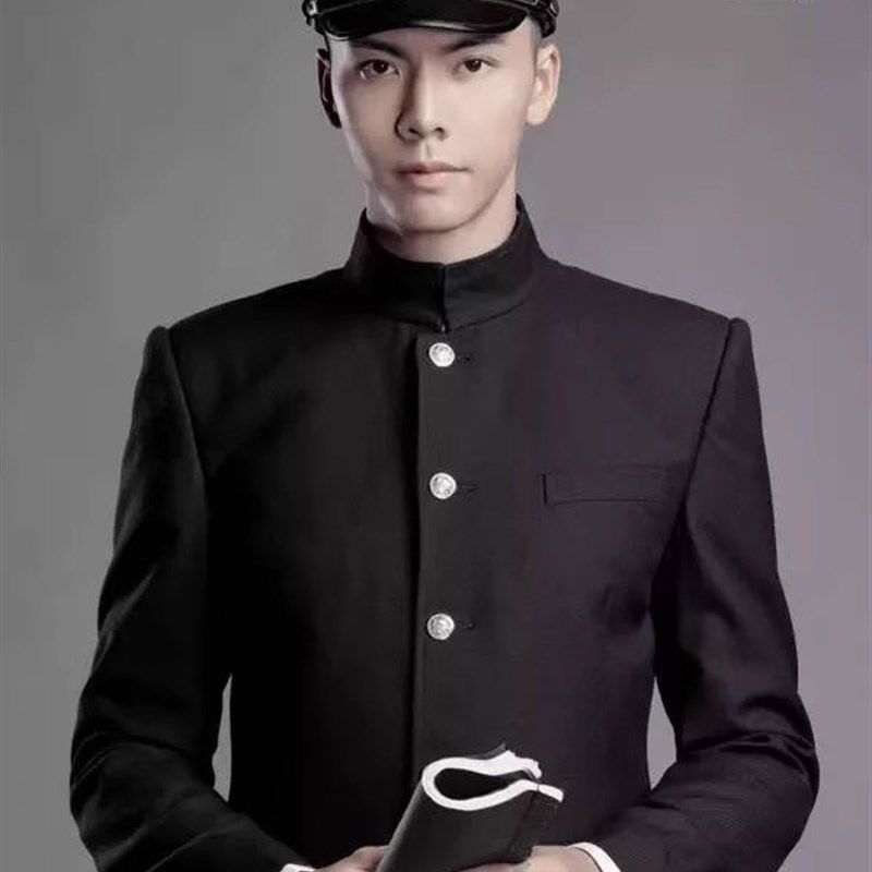 套装民国学生装男五四青年装民国风中山装戏服男年U会演出表演服