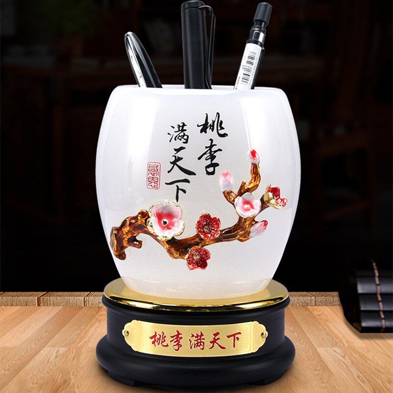 实用笔筒摆件教师节礼物感谢师恩送老师毕业纪念品定Y制办公桌礼