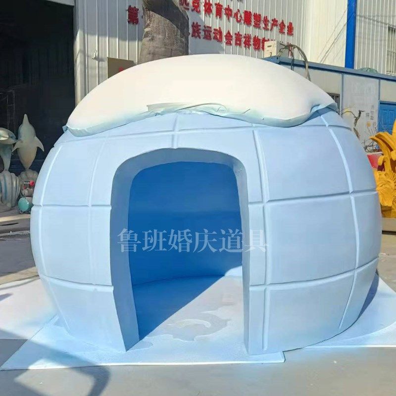 泡沫雕塑圣诞装扮雪屋雪人美x陈橱窗装饰影视影楼摄影泡雕道具定