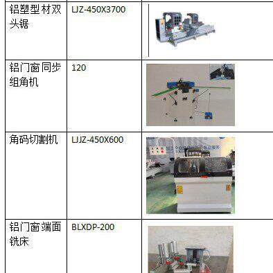 断桥铝门窗设备一套价格角码锯断桥铝铝门窗数控设备