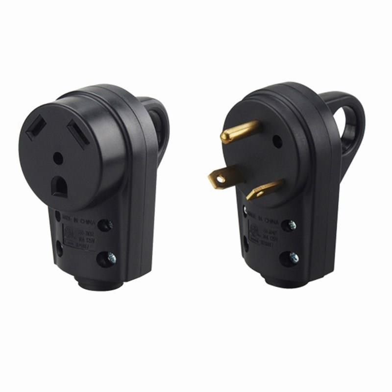 美规美标工业级大功率公母自接线插头插座NEMA TT-30P/30R30A125V