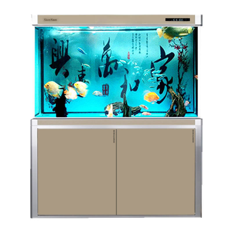 森森鱼缸水族箱落地免换水客厅玻璃大中型生态家用下过滤底滤鱼缸