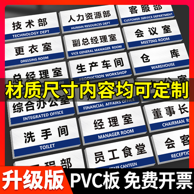 研发中心门牌贴标识牌标识贴指示牌墙贴研发部开发部标示牌挂牌提