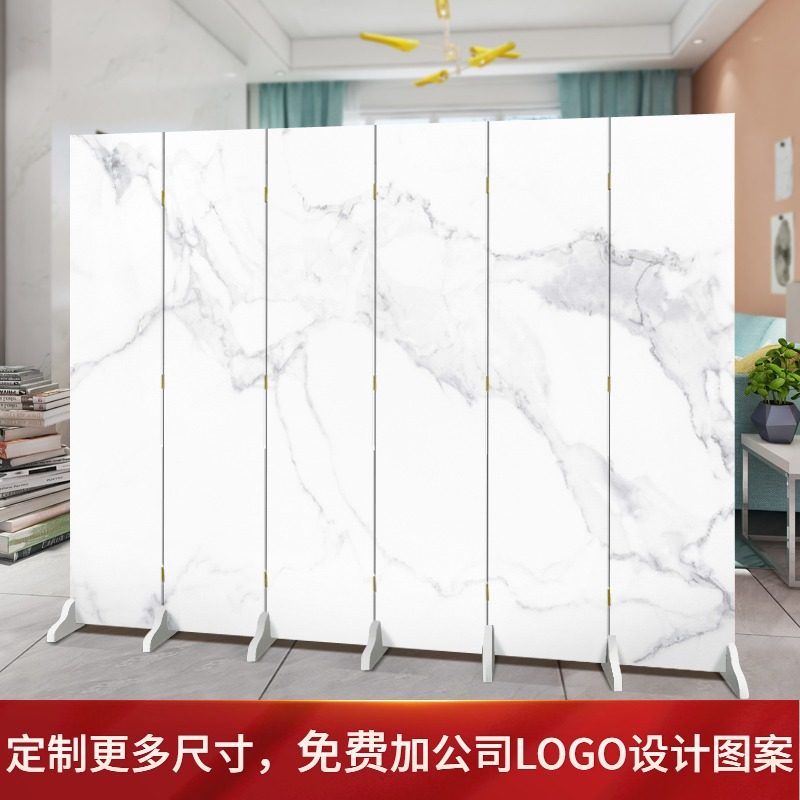 屏风隔断简约现代折叠移动装饰墙砖纹纯色L办公室卧室遮挡酒店客