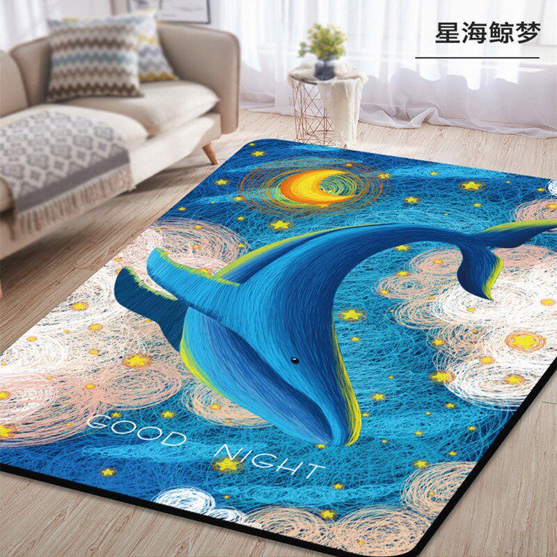 加宽加厚印花双人瑜伽垫 隔音防滑儿童H爬行垫 大尺寸现货健身地