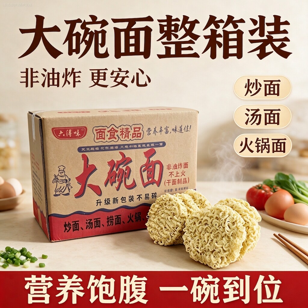 大碗面劲道Q爽火鸡面麻辣烫炒面
