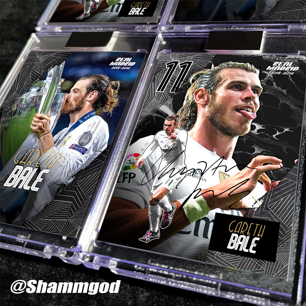 Shammgod制造'BBC'贝尔皇家马德里银河战舰自制足球球迷球星卡