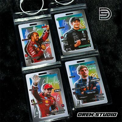 f1车手参赛卡挂汉密尔顿维斯塔潘勒克莱尔拉塞尔赛车周边包包挂件