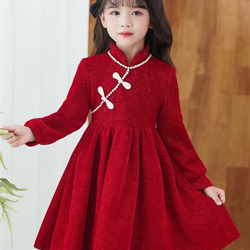 图纸样板女童890旗袍连衣裙秋冬保暖洋气服唐装汉服裁剪缝纫纸样图片