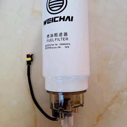PL420柴油滤清器滤芯油水分离器带传感器线 加热线透明杯用于豪沃