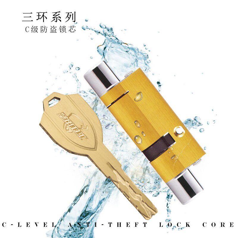 坚甲卫士超C级叶片家用三环大锁芯飞云盼盼防盗门锁芯