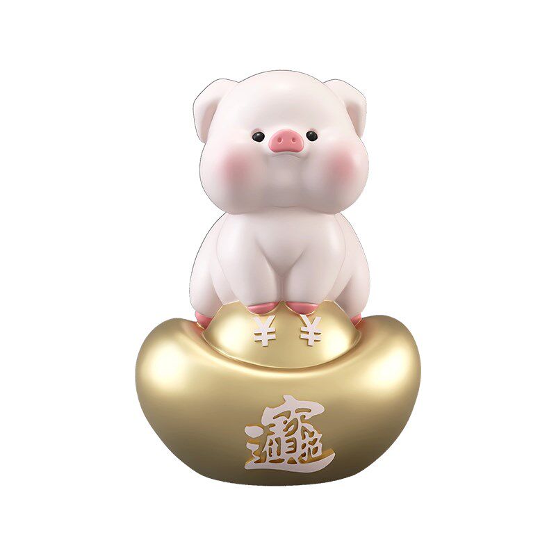 金元宝小猪可爱桌面摆件客厅酒柜玄关装饰收银台前台乔迁开业礼物