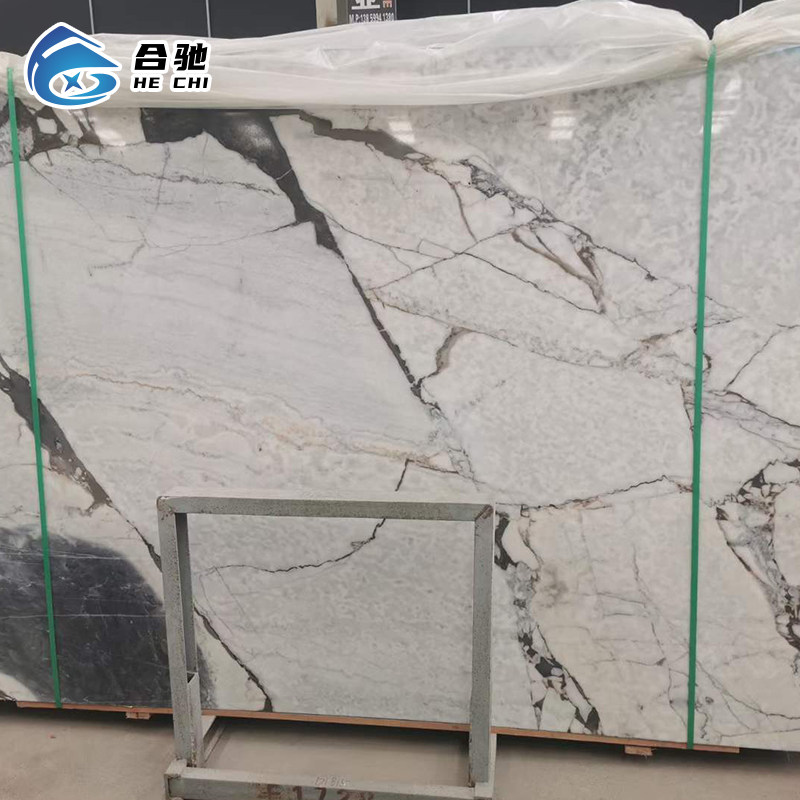 大象白海洋风暴天然大理石白色奢石材板材加工背景墙餐桌飘窗台面