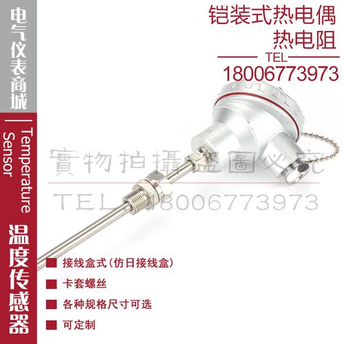 铠装热电偶WZPK-231 233 234 235 236 238铠装热电阻PT100铂电阻