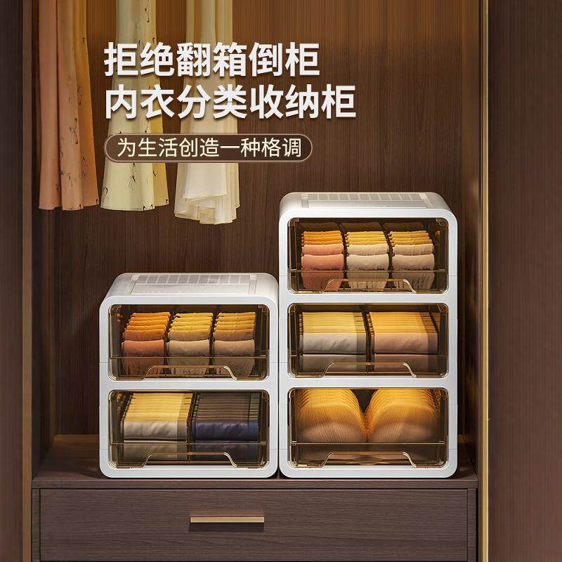 抽屉式内衣收纳盒家用衣柜分隔放内衣裤袜子神器贴身衣物整理柜子