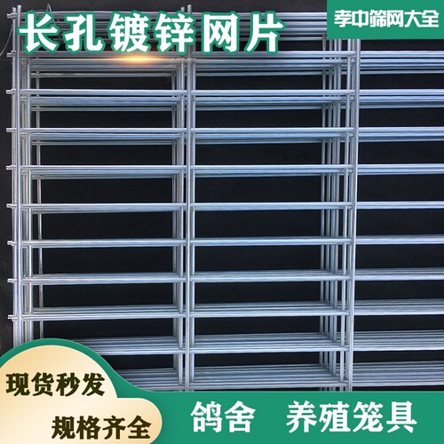 长孔铁丝网围栏防护网镀锌网片网格小孔鸽舍鸟笼狗笼子养殖网地网