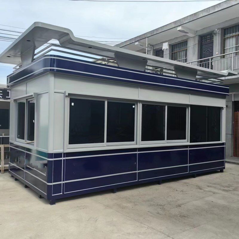 治安岗亭办公室执勤雕花板房移动园区保安亭房屋不锈钢可定制站岗