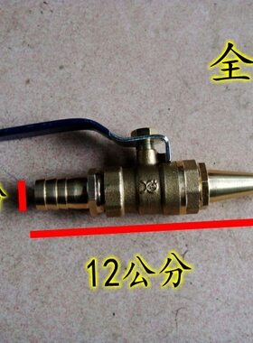 全铜带开关球阀高压水枪/4分管专用/插口15公分