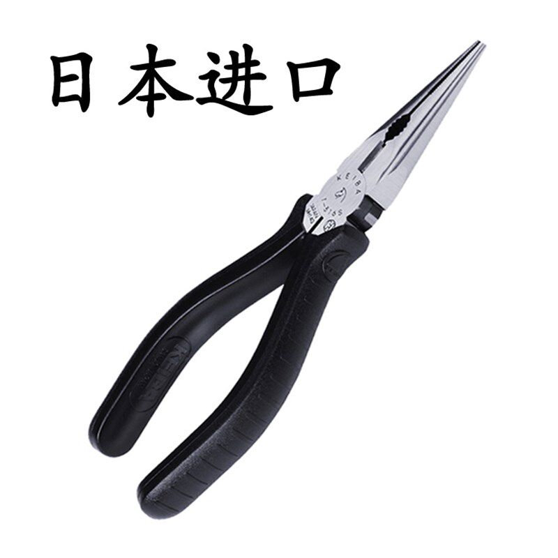 日本进口马牌KEIBA尖口钳T-316 T-346S电工尖嘴钳6寸多用钳超耐用