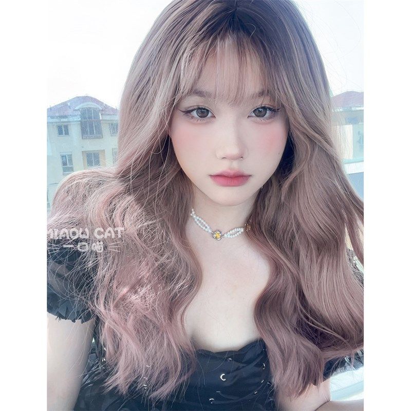一口喵假发女自然刘海日常长卷温柔渐变网红全头套Lolita修脸假毛