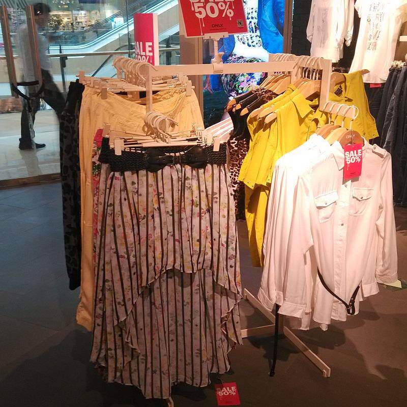 服装店装修货架+展示架+白色落地四壁中岛架+正挂侧挂展示架包邮
