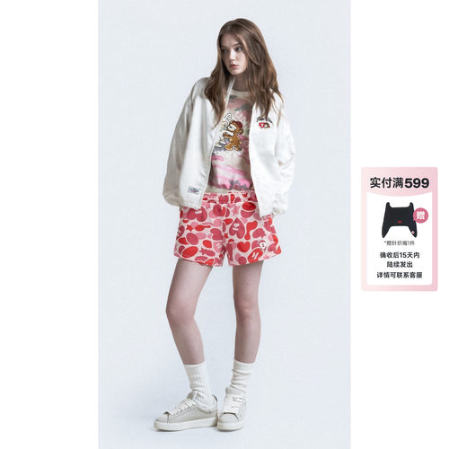 APEE迷彩甜辣少女短裤少女休闲裤