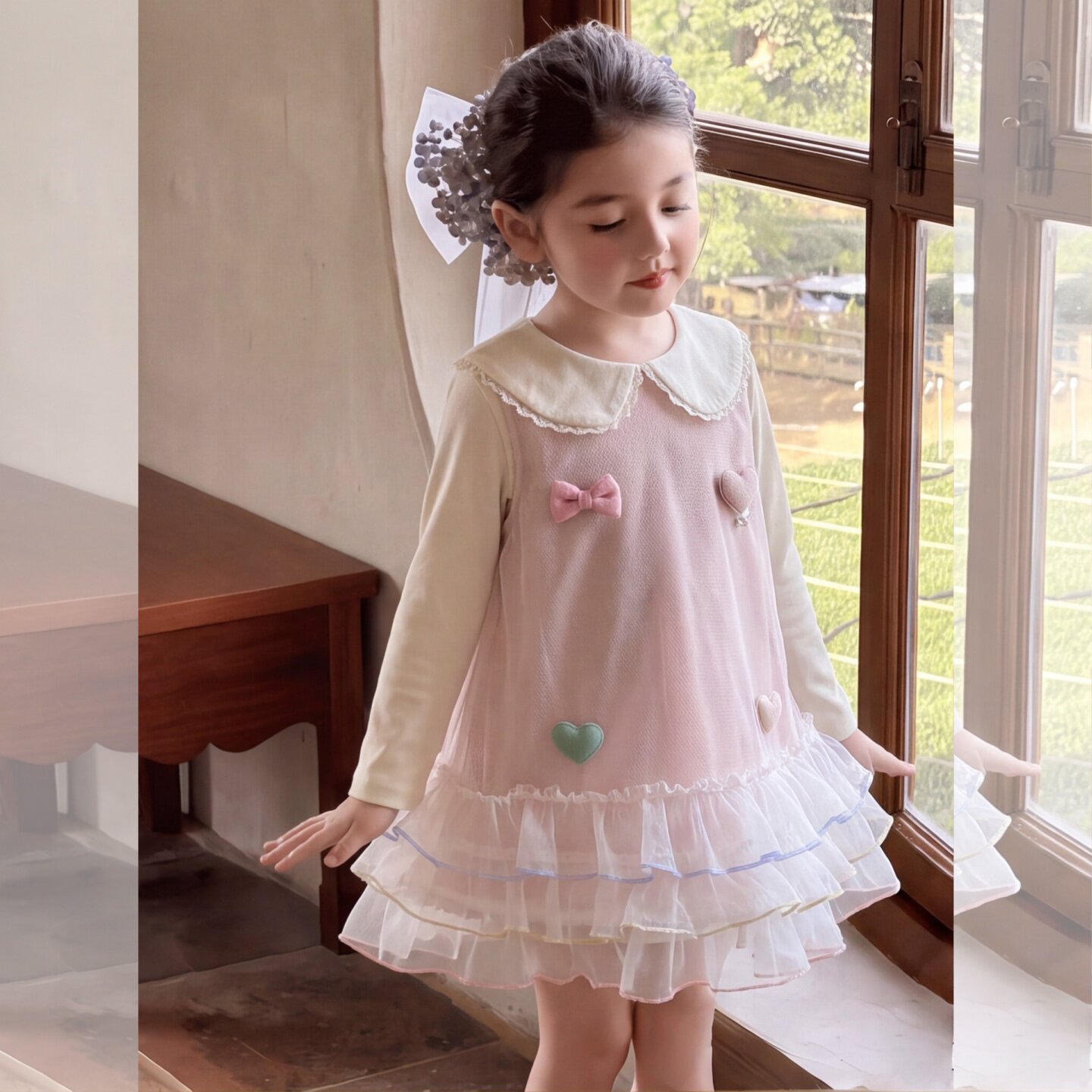 女童漂亮蛋糕裙秋季2026新款儿童