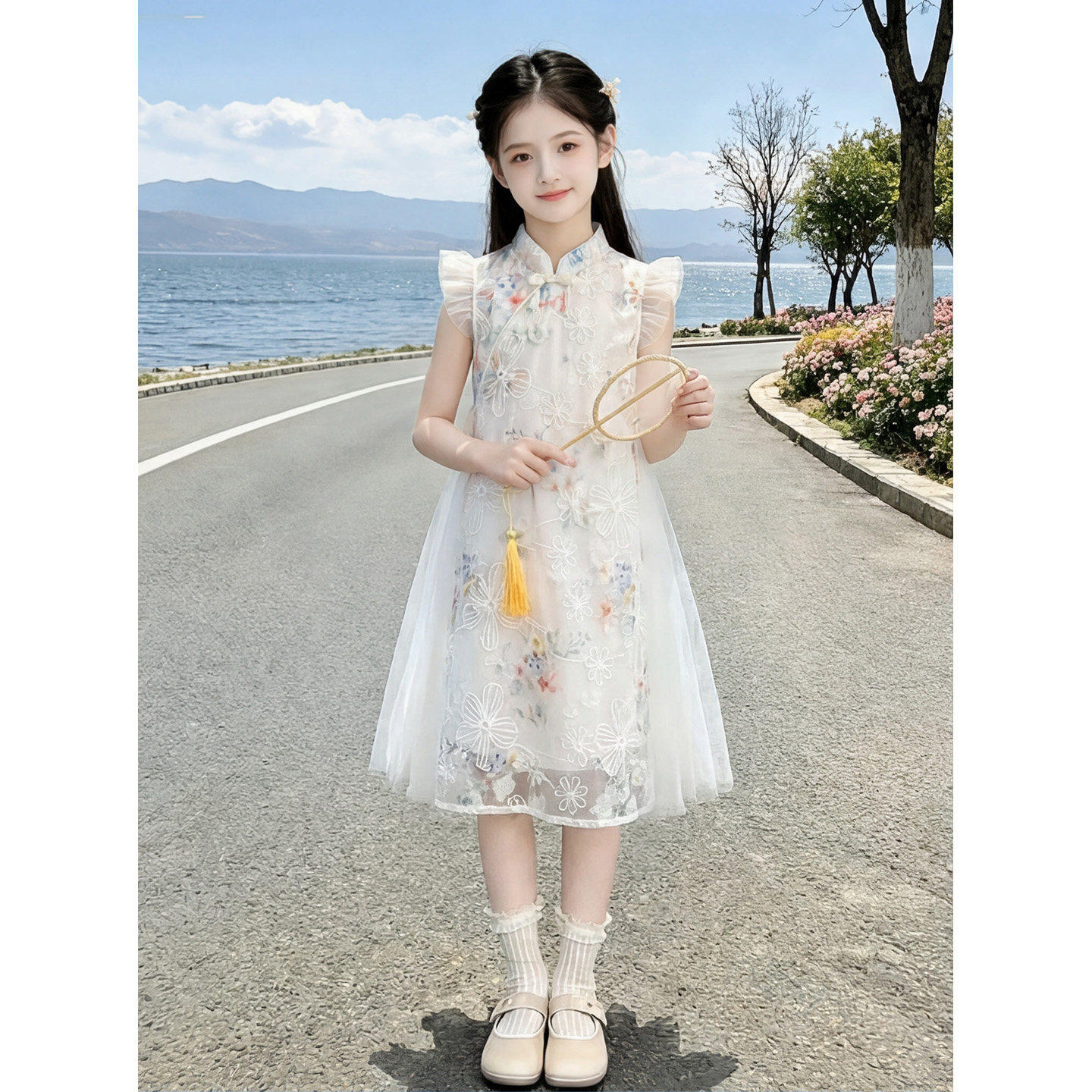 女童旗袍连衣裙夏季新国风汉服儿