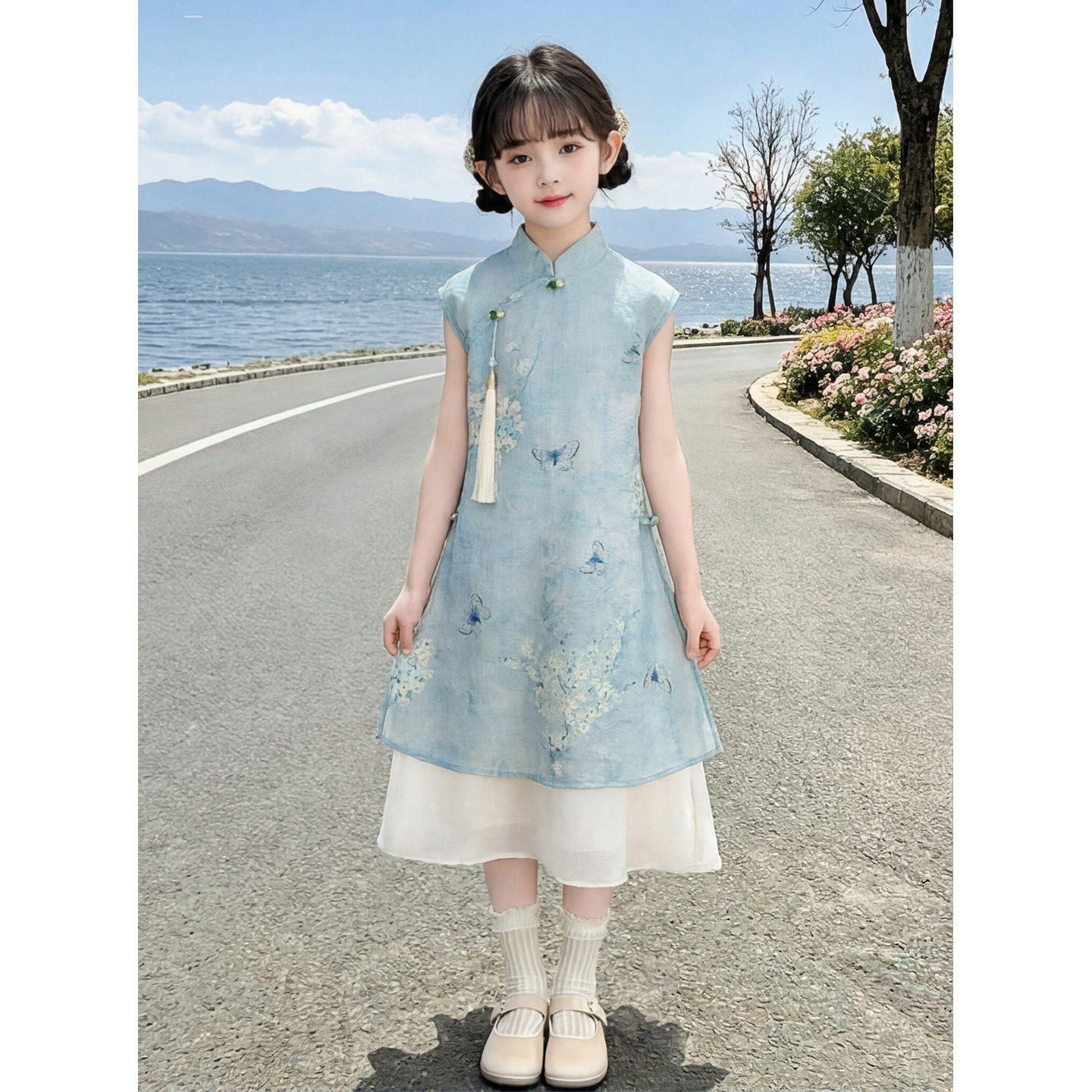 女童改良旗袍裙子夏季2026新款儿童汉服连衣裙夏款小女孩国风套装