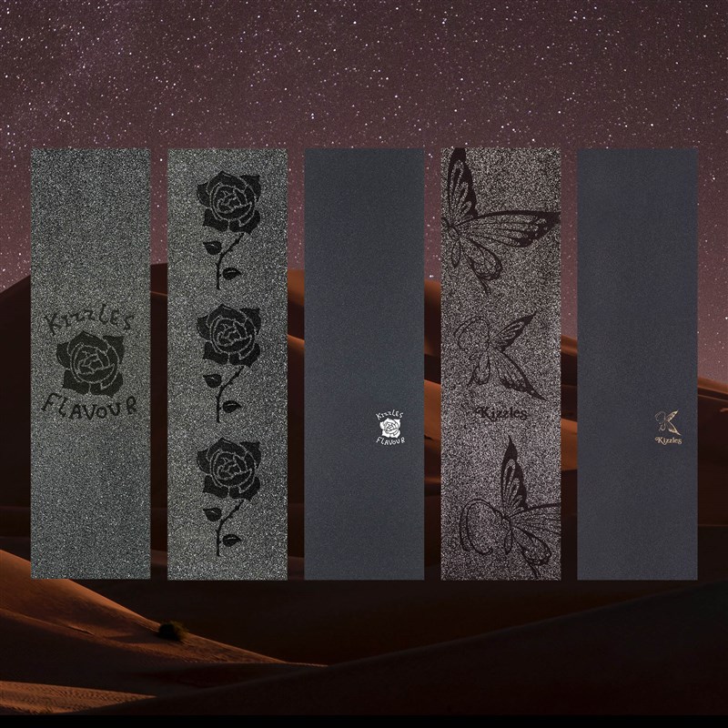 Kizzles hGriptape 玫瑰蝴蝶闪粉砂纸透气孔防气泡专业滑板砂纸