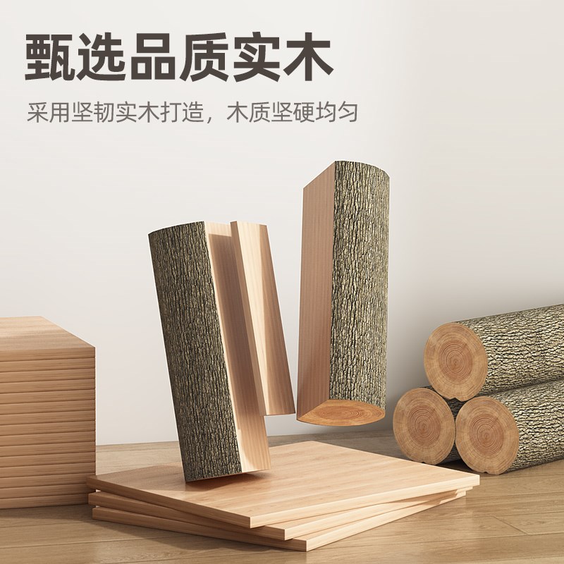纯实木书架落g地置物架一体靠墙柜子储物柜学生家用书柜收纳展示图片